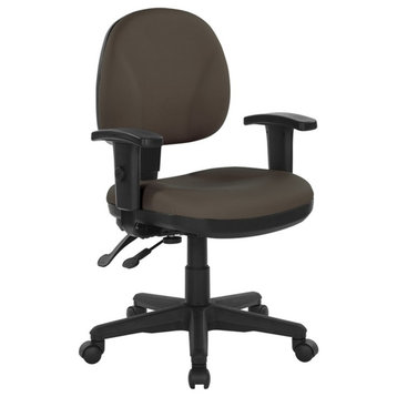 Sculptured Ergonomic Manager's Chair in Dillon Brown Fabric