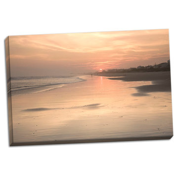 Fine Art Photograph, Beach Sunset 1, Hand-Stretched Canvas