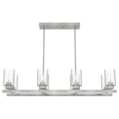 Hunter Hartland 40 Chandelier Hartland 8 Light 40"W Linear - Brushed Nickel