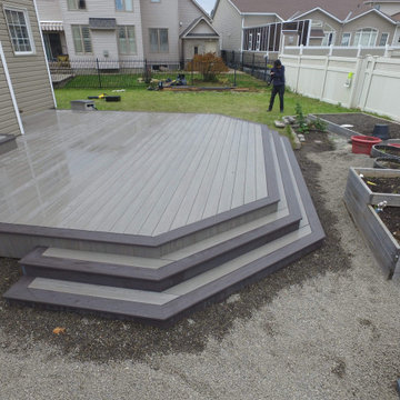 azek Coastline and Dark hickory