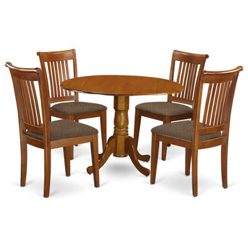 5 Pc Kitchen Table Set -Small Kitchen Table-Plus 4 Dinette Chairs