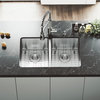 VIGO All-In-One 29"x18" Newhall Double Bowl Undermount Kitchen Sink Set
