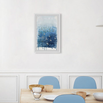 "Yacht Getaways" Framed Painting Print