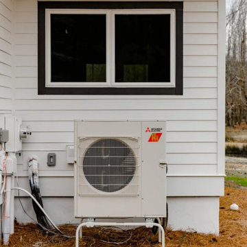 Mitsubishi multi zone heat pump install