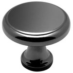Cosmas - Cabinet Knob, 1-1/8" Diameter, Black Nickel, Set of 10 - Price is for 10 knobs