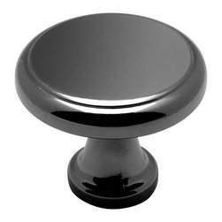 Cosmas - Cabinet Knob, 1-1/8" Diameter, Black Nickel, Set of 10 - Cabinet And Drawer Knobs