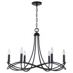 Capital Lighting - Sonnet 6-Light Chandelier, Matte Black - Stylish and bold. Make an illuminating statement with this fixture. An ideal lighting fixture for your home.&nbsp