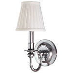 Hudson Valley Lighting - Beekman 1-Light Wall Sconce, Polished Nickel - Shade Finish: Off White
