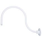 Millennium - Millennium RGN24-WH Goose Neck, White Finish - From the R Series Collection, this gooseneck accessory can be purchased as separately. It is used for wall mounting (R Series Collection) RLM Shades. This accessory is weather resistant for harsh environments. It can be mounted with different size shades.