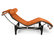 Gravity Aniline Leather Chaise Lounge, Caramel