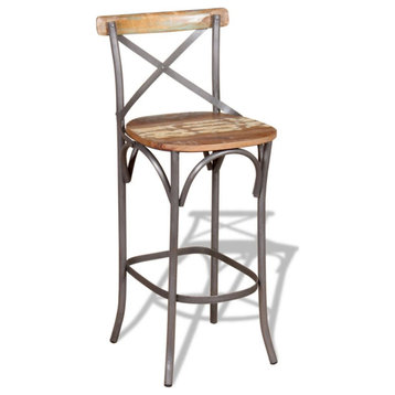 Vidaxl Bar Chair Solid Reclaimed Wood