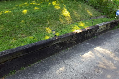 Structural Retaining Wall & Drainage (Before/After)