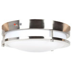 Access Lighting - Access Lighting Solero 12" LED 1 Light Flush Mount, Steel - Solero is a simple and affordable solution to contemporary style. Solero has an acrylic diffuser and is certified damp location. Solero is to shine, priced to please.
