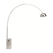 Lamp with Large Cube Marble Base, White Marble Base