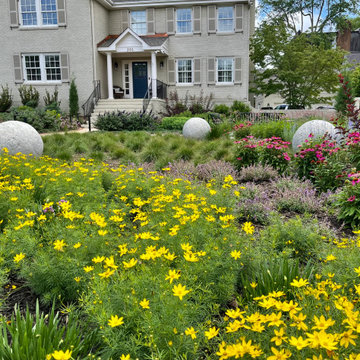 Front pollinator garden in late May.