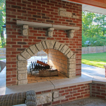 2-Story Outdoor Fireplace