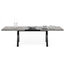 Apex Extending Dining Table, Concrete With Black Legs