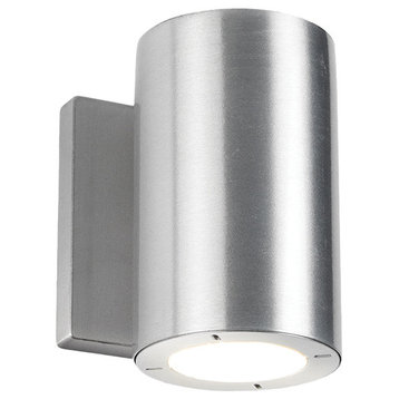 Modern Forms Vessel 1-Light Outdoor Wall Light in Brushed Aluminum