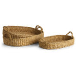 Napa Home & Garden - Seagrass Oval Trays, Set Of 3 - Our Seagrass is double-walled baskets that are supple, not stiff. They're beautiful in texture - just as nature intended. These oval trays with handles are no exception. Casually versatile in every way.