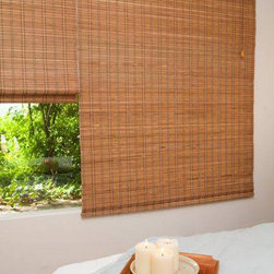 Budget Woven Wood Shades in Malay Oak - Roman Shades