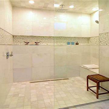 Curb-less, open shower, West Orange, NJ