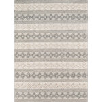 Momeni - Momeni Andes Wool and Viscose Hand Woven Ivory Area Rug, 5'x7' - Add a touch of the American Southwest with the earthy styling of this modern area rug. This assortment of decorative floorcoverings features a softly toned grey, beige and blue color palette and high-low pile that accentuates graphic geometric patterns like diamonds and stripes. With balanced, rustic designs, this elegant series of hand-tufted wool rugs brings long-lasting elegance to high-traffic areas and restful spaces alike.