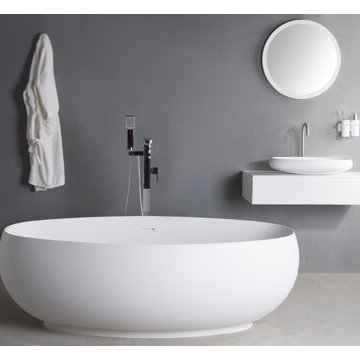 Amazing Solid Surface Bathtubs in white matte finish