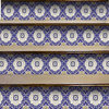 7" X 7" Blue White and Gold Mosaic Removable Tiles