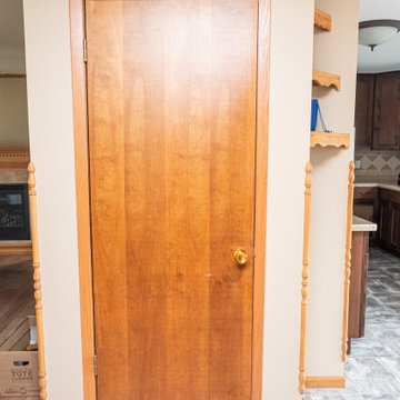 Kitchen Island Meets Staircase