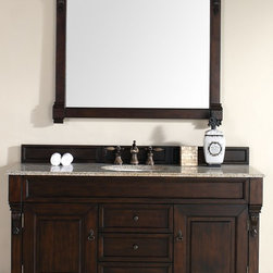 60 inch Black Finish Single Traditional Bathroom Vanity Optional Countertop - Bathroom Vanities And Sink Consoles