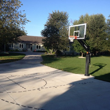 Steven M's Pro Dunk Platinum Basketball System on a 45x45 in Belding, MI