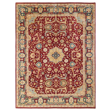 Alina, One-of-a-Kind Hand-Knotted Area Rug Red, 9'2"x11'10"