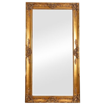 Faria Framed Large Mirror, Gold Finish