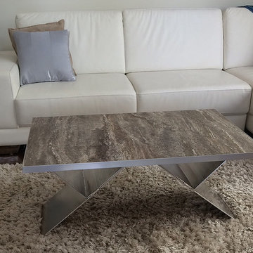 Coffee Table Silver Travertine