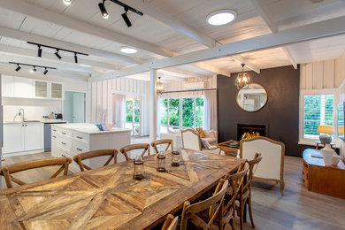 This is an example of a beach style dining room in Perth.
