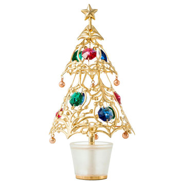 24k Gold Plated Christmas Tree Table Top Ornament