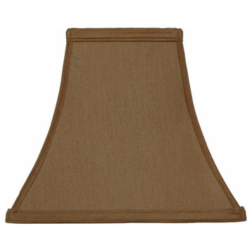 Bronze Silk 10" Flared Square Candlestick Lampshade Replacement