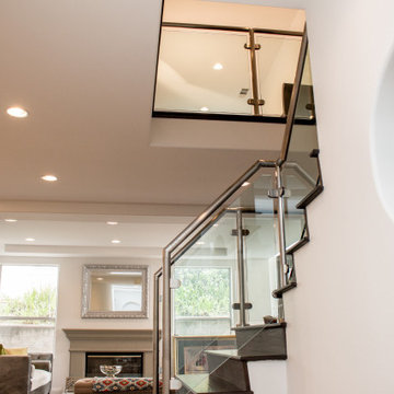 High Ceiling Conversion with Glass Railing