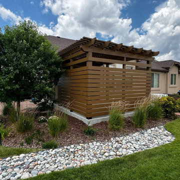 A Cedar Pergola in Banning Lewis Ranch Designed to Provide Privacy
