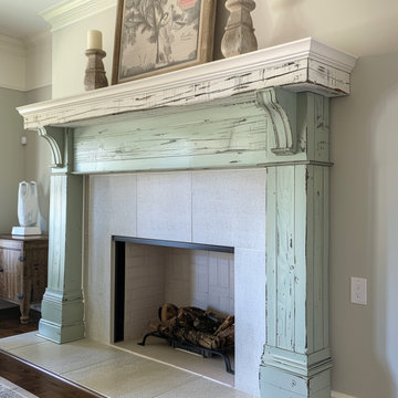 Colored Fireplace Mantels