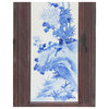 Chinese Blue White Porcelain Flower Birds Scenery Wall Panel Set Hws976