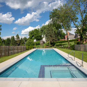 Barrington, IL Lap Pool with Interior Hot Tub
