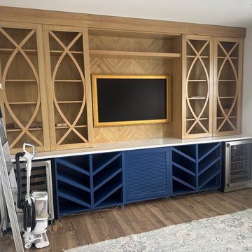 A True Entertainment Center - Media and Wine Storage with Refrigerator