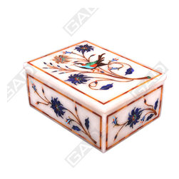 BIRD & FOLIAGE MARBLE JEWELRY BOX - Home Accessories & Decor