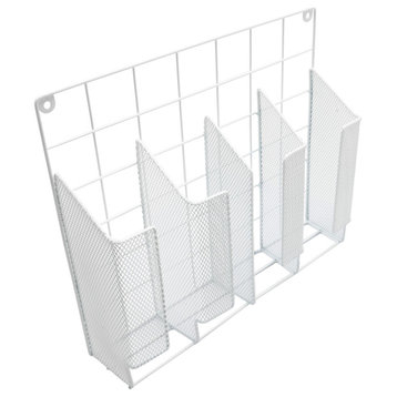 4 Compartment Wall Mount Kitchen Storage Organizer Holder