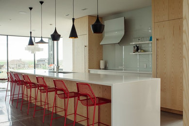 Minimalist kitchen photo in Calgary