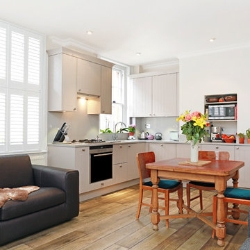 L-Shaped transitional  kitchen