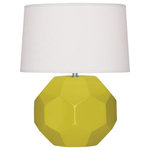 Robert Abbey - Robert Abbey CI01 Franklin, 1 Light Table Lamp, Miscellaneous - Inspired by the natural geometry found in turtle sFranklin 1 Light Tab Citron Glazed Oyster *UL Approved: YES Energy Star Qualified: n/a ADA Certified: n/a  *Number of Lights: 1-*Wattage:150w Type A bulb(s) *Bulb Included:No *Bulb Type:Type A *Finish Type:Citron Glazed