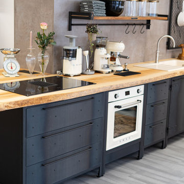 Authentic Kitchen, Kernesche, Waldkante, Smeg