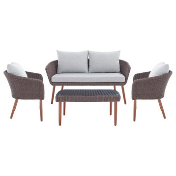 Athens All-Weather Wicker Outdoor Conversation Set With 35L Coffee Table